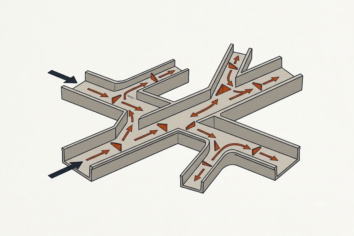 Branch dampers on a trunk