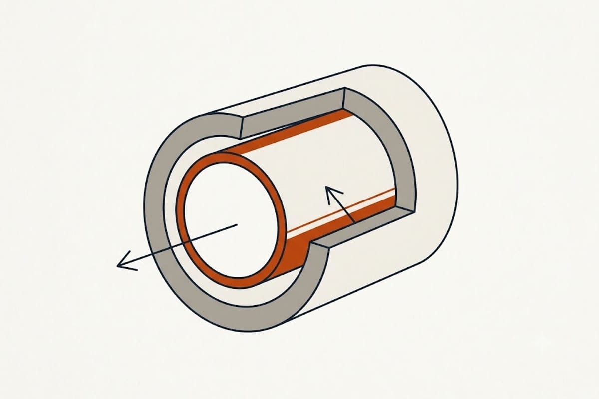 An insulated duct section