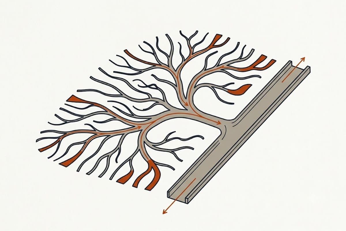 Supply branches against a single return